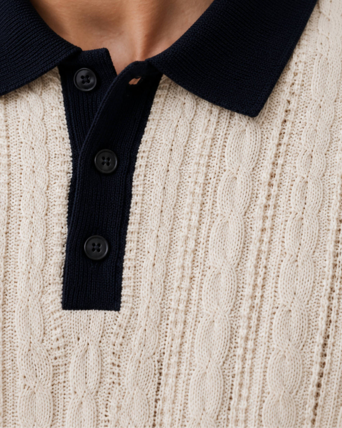 Milan Cable Knit Polo