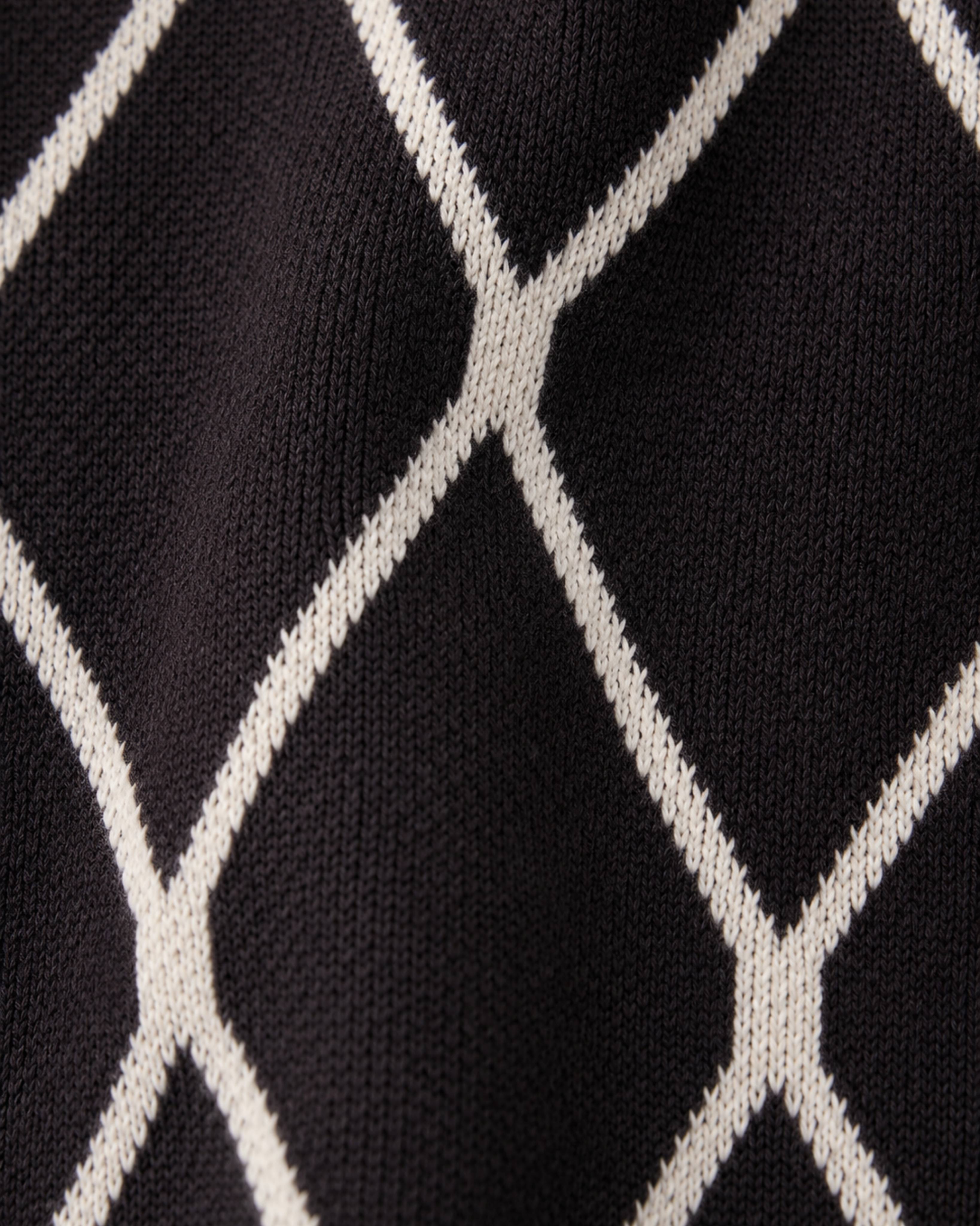 Noir Diamond Knit Polo - Gremaud