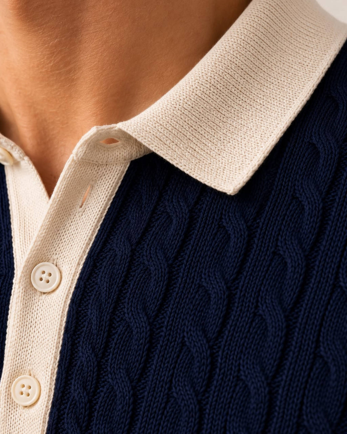 Monaco Cable Knit Polo