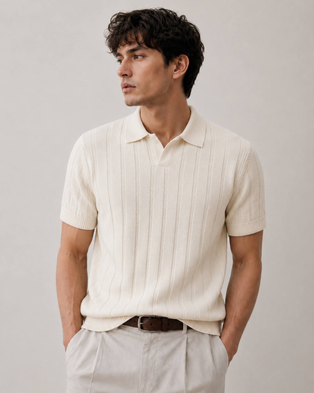 Classic Rib Knit Polo - Gremaud