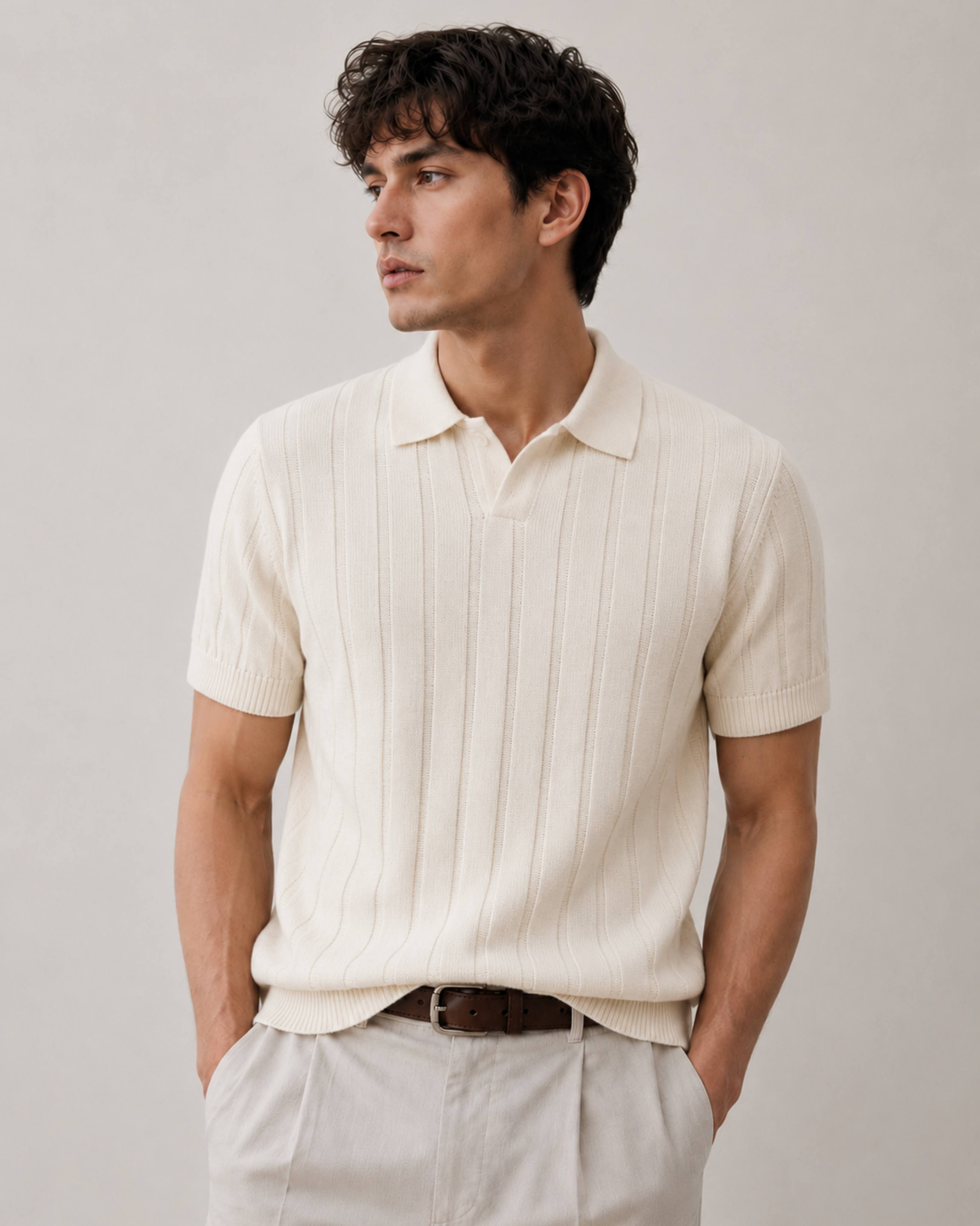 Classic Rib Knit Polo - Gremaud