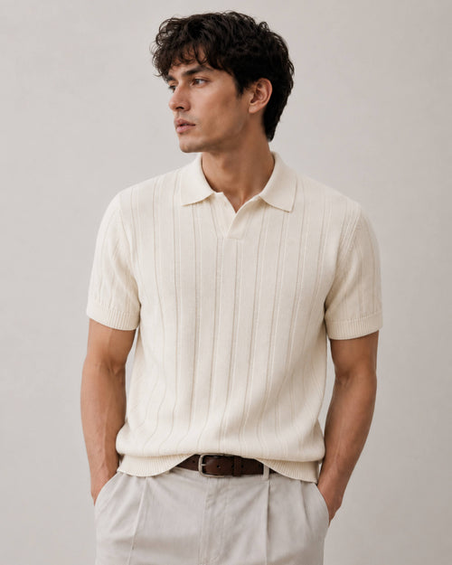 Classic Rib Knit Polo - Gremaud