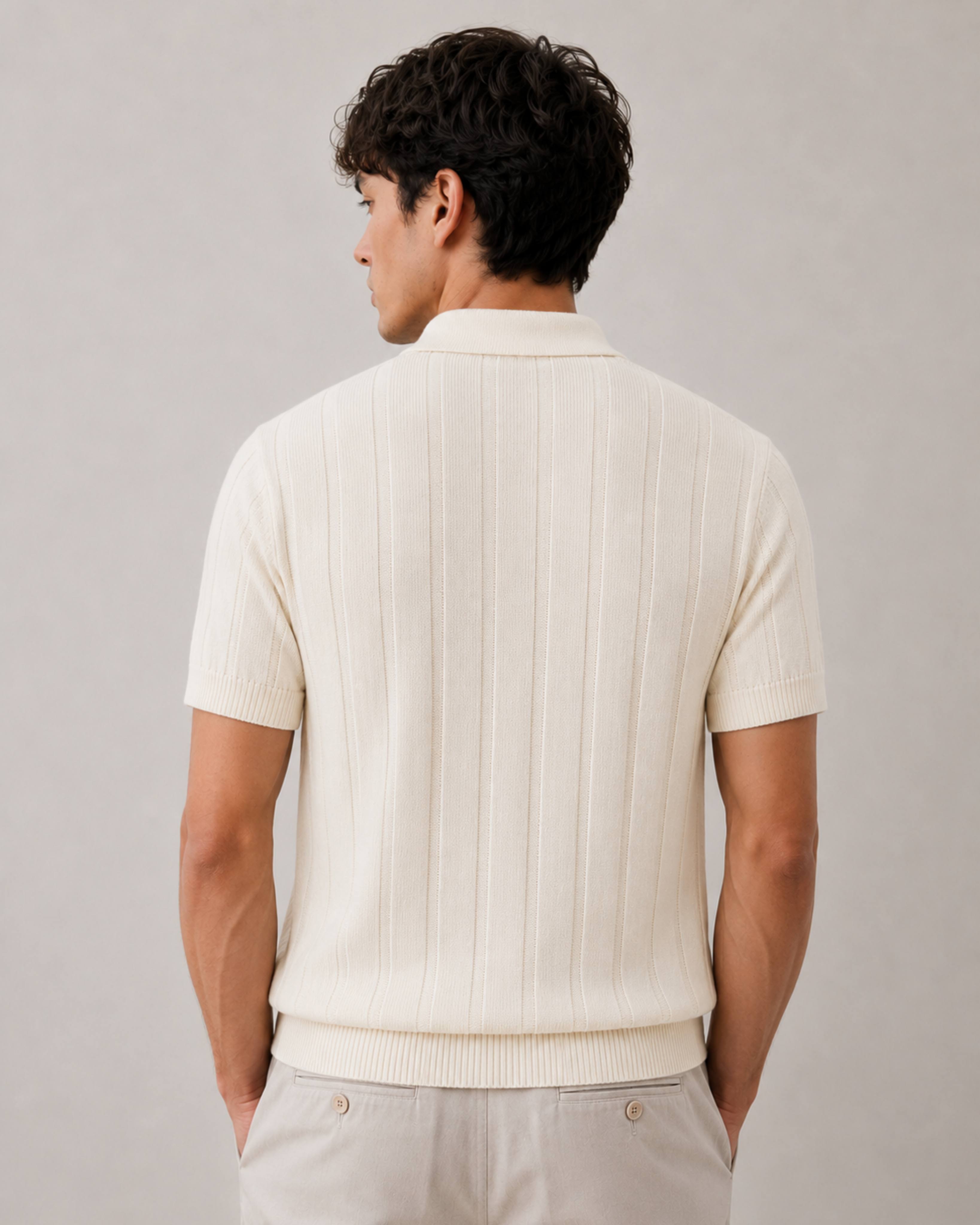 Classic Rib Knit Polo - Gremaud