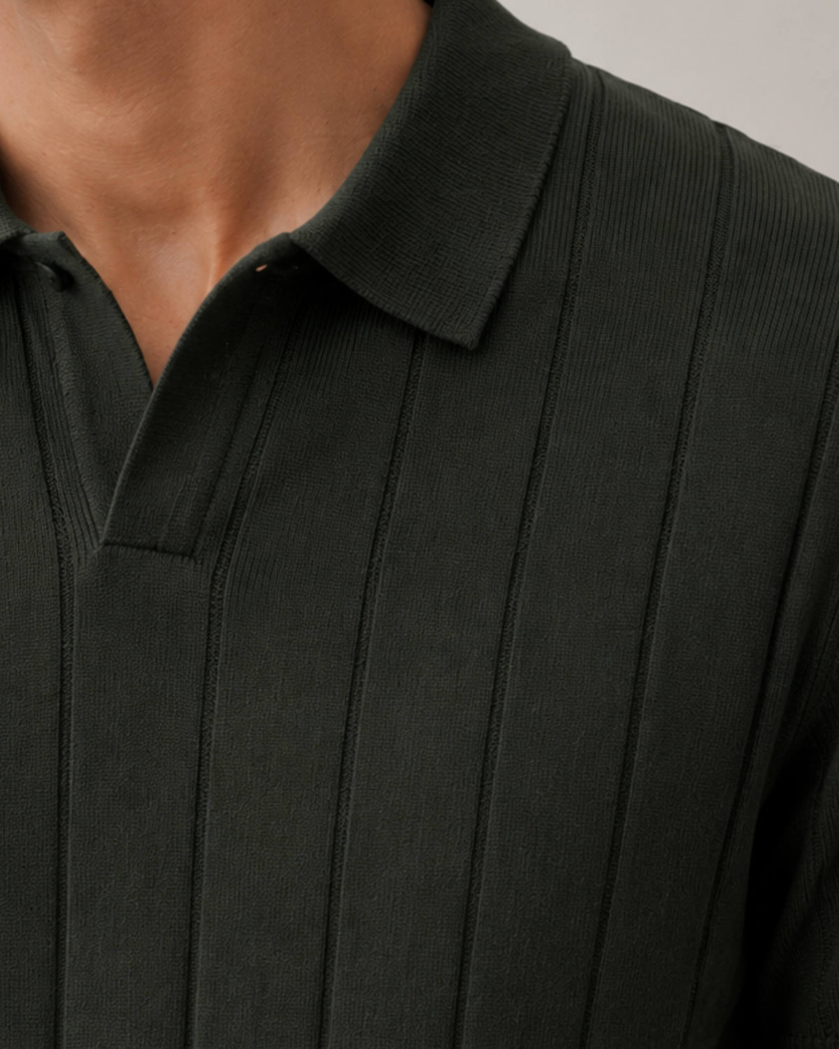 Forest Rib Knit Polo