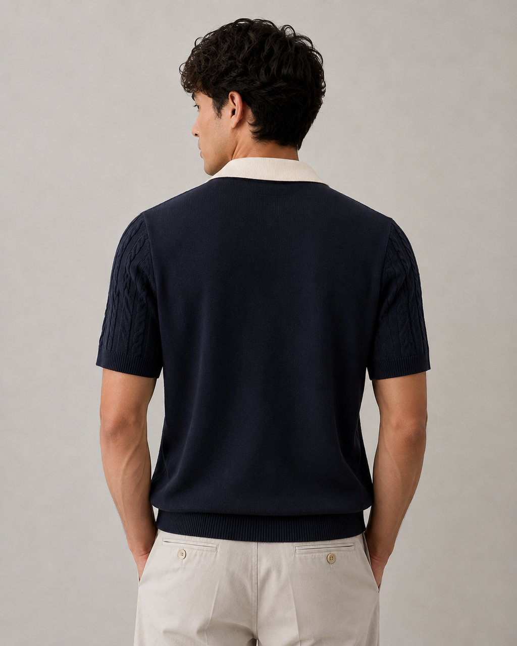 Monaco Cable Knit Polo