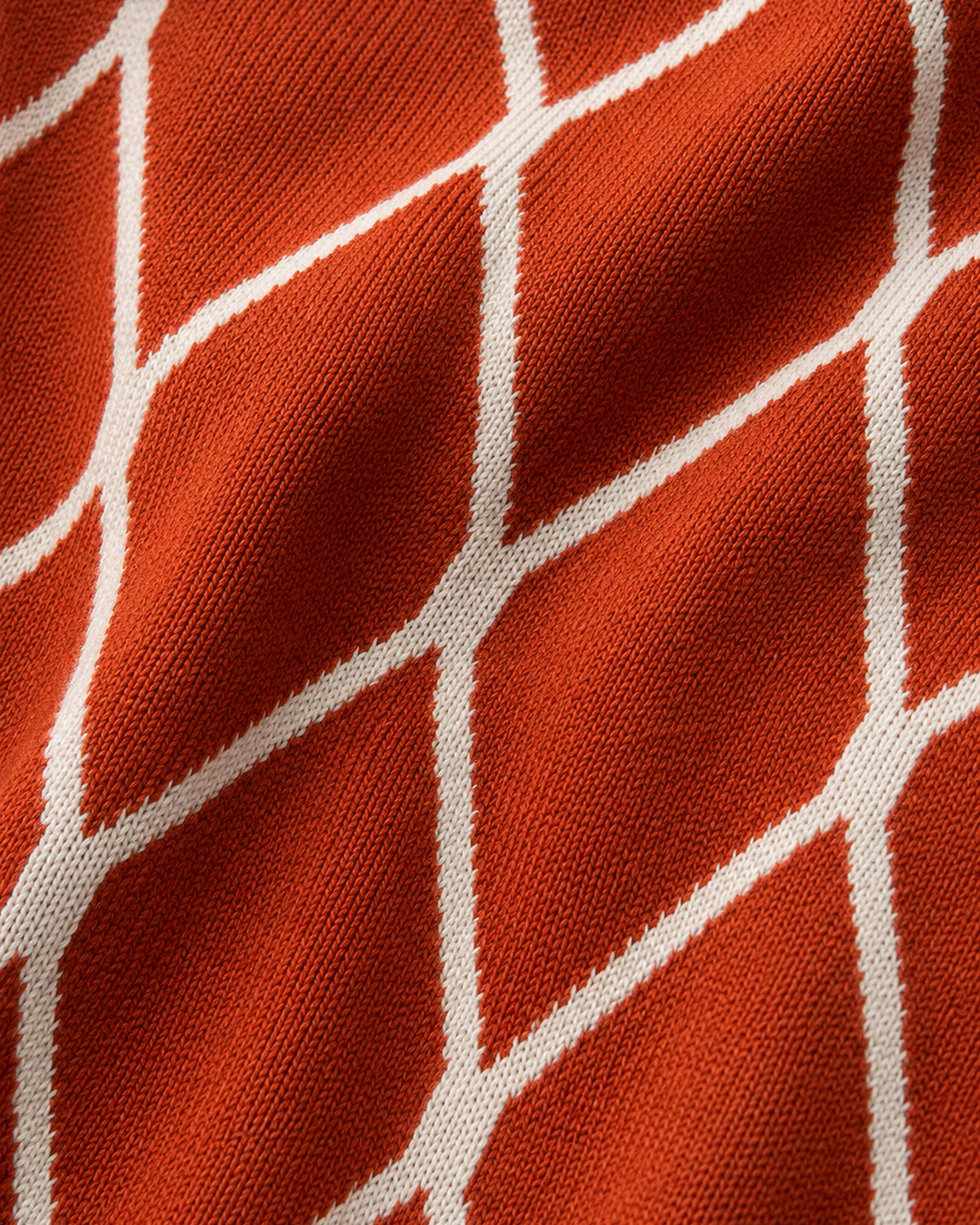 Brick Diamond Knit Polo - Gremaud