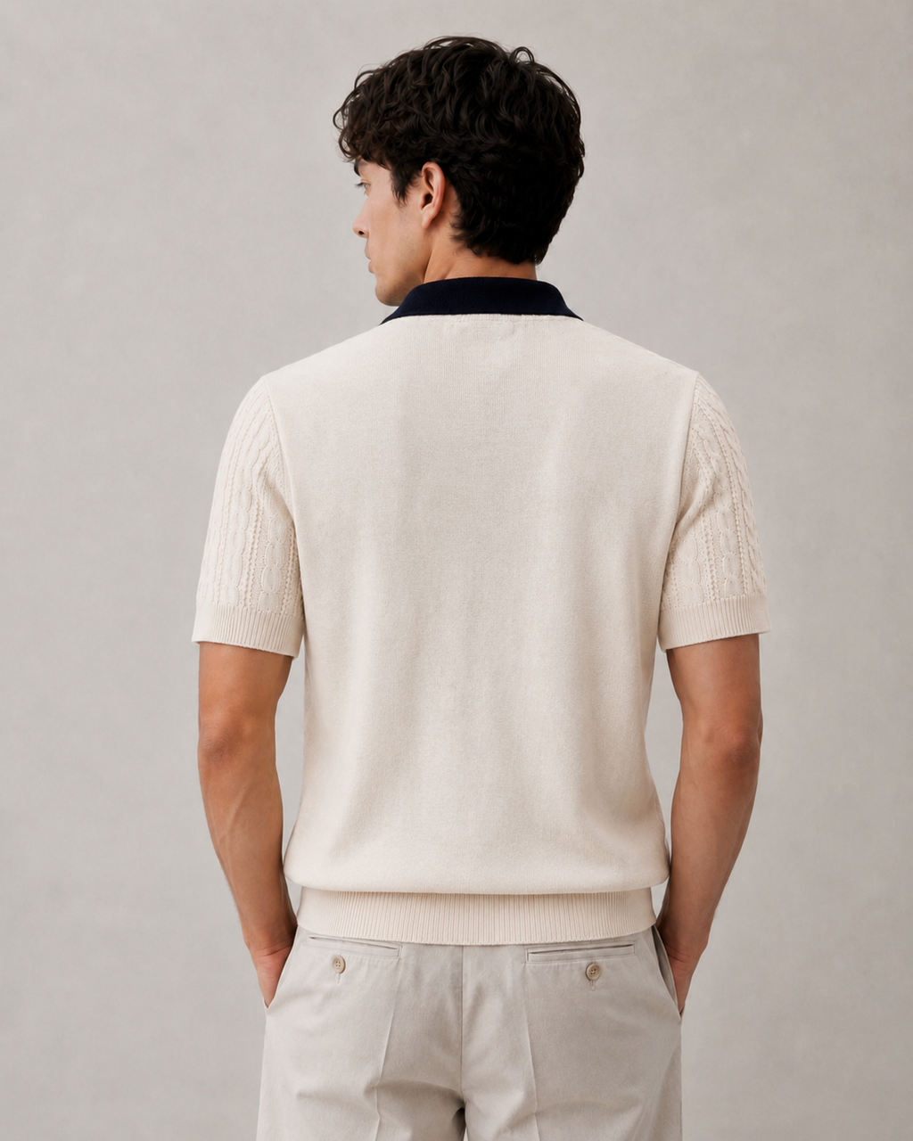 Milan Cable Knit Polo